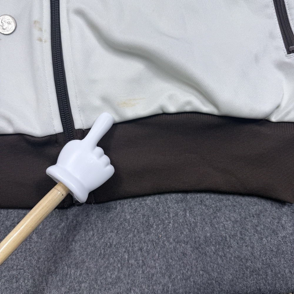 Adidas Originals Trefoil Track Jacket Brown Cream L Full Zip - Picture 7 of 11